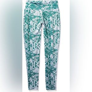 Zubaz Green Snake Skin Pattern Leggings NWT Sz XS